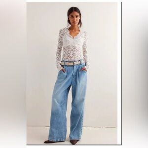 Free People Light Blue High Rise Women Jeans